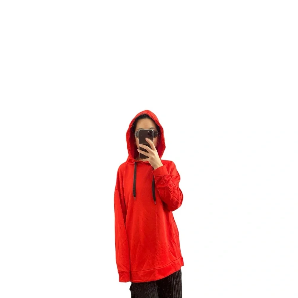 ZARA Red Oversized Hoodie Size S - Picture 6 of 14